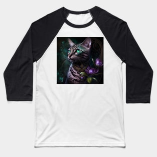 Bengal Cat Portrait Baseball T-Shirt